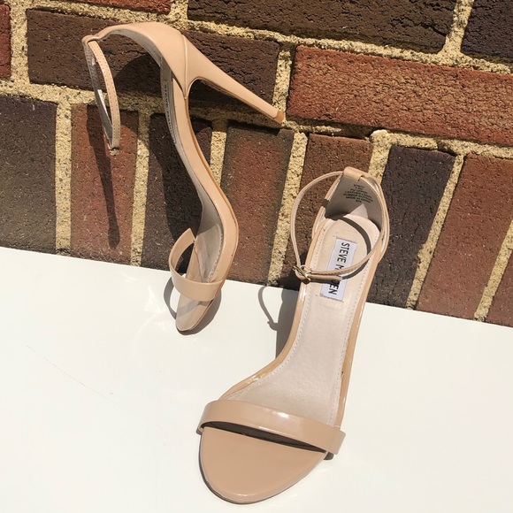 Steve Madden Stecy Nude Barley There Heels 7.5 - Picture 3 of 8